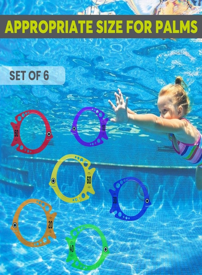 GISCO أسماك الغطس من جيسكو (عبوة من 6 قطع) لألعاب مسلية للأطفال | غطس عمودي | تحسين مهارات السباحة وتدريب التنسيق بين اليد والعين | أسماك غطس عمودية ملونة ومرقمة - Image 3